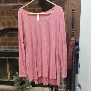 LuLaRoe Dusty Rose Long Sleeve Top